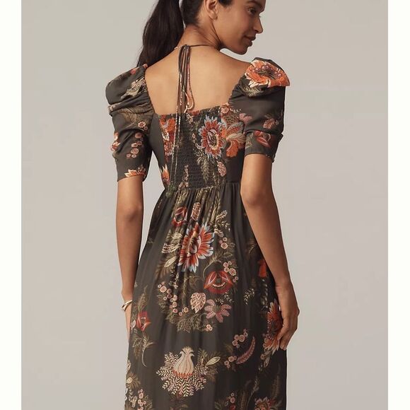 NWT Farm Rio x Anthropologie Long-Sleeve Halter Midi Dress - Picture 6 of 6